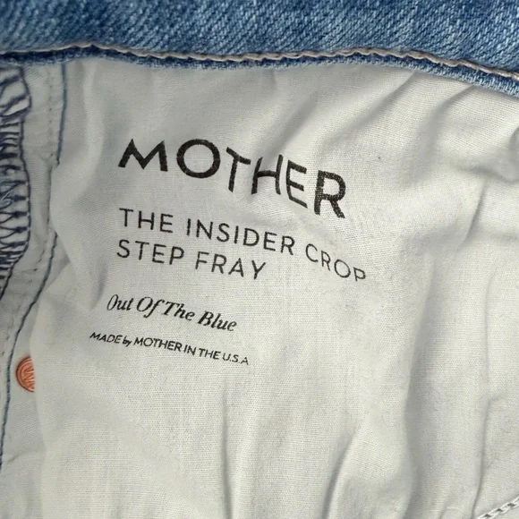 MOTHER - The Insider Crop Step Fray - Out of the Blue - size 28 - Picture 5 of 8